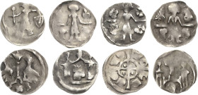 Brandenburg, Markgrafschaft
Woldemar und Interregnum 1308-1319 Denar. Stehender Markgraf zwischen vier Kreuzen / Helm zwischen zwei Kuppeltürmen, dar...