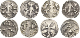 Brandenburg, Markgrafschaft
Woldemar 1308-1319 und Interregnum 1319-1323 Denar Stehender Markgraf hält 2 Helme, darunter 2 Adlerschilde / Kreuz, unte...