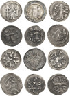Brandenburg, Markgrafschaft
Otto VIII. 1365-1373 Denar. Stehender Markgraf mit 2 Schüsseln / Krone mit 2 Adlerköpfen, darunter 2 Helme. Dazu stehende...