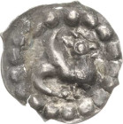 Breisgau
 Vierzipfliger Pfennig Geflügeltes Fabelwesen (Lindwurm) nach rechts im groben Kugelrand Wielandt 44 Slg. Wüthrich 54 Slg. Bonhoff 2432 Lesc...