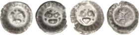 Mecklenburg
Anonym Hohlpfennige und Blafferte Stierkopf Jesse 203, 206 Kunzel 26 C (2x) 4 Stück. Sehr schön