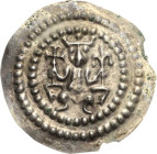 Nordhausen - Reichsmünzstätte
Adolf von Nassau 1292-1298 Brakteat. Von vorn thronender König hält Kreuz und Lilie Berger 2170 Slg. Bonhoff 1206 Lauer...