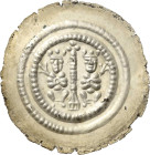Nordhausen - Unter Pfandbesitz der Landgrafen von Thüringen
 Brakteat Variante mit je einer geradlinigen Kronenform statt Kugelkrone. Von vorn throne...