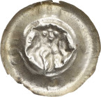 Sachsen, Haus Wettin, Brakteatenzeit
Heinrich der Erlauchte 1221-1288 Brakteat Markgraf hält in jeder Hand ein Schwert, auf Rand H-D-G-M Schwinkowski...