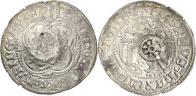 Sachsen, Haus Wettin, Groschenzeit
Landgraf Friedrich von Thüringen 1406-1440 Pfahlschildgroschen (1420/1440), 5-blättrige Rose-Freiberg Mit Erfurter...