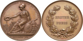 Aachen
 Bronzemedaille o.J. (Brehmer) Erster Preis der polytechnischen Schule, gegründet 1870. Sitzende Athena bekränzt Lokomotive / 2 Zeilen Schrift...