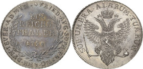 Anhalt-Jever
Friederike Auguste Sophie 1793-1807 Taler (preußisch) 1798, Silberhütte Mann 425 Davenport 2363 Bitkin 1 (R 1) Merzdorf 132 Auflagenhöhe...