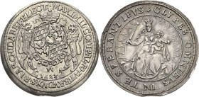 Bayern
Maximilian I., als Kurfürst 1623-1651 1/2 Taler 1627, München Jahreszahl aus 1623 geschnitten. Mit nach links blickender Madonna Hahn 103 Beie...