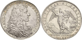 Bayern
Maximilian II. Emanuel 1679-1726 Silbermedaille 1683 (Breton) Auf den Entsatz von Wien. Brustbild nach rechts / Geflügelter Genius auf abwärts...