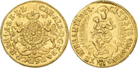 Bayern
Karl Albrecht 1726-1745, seit 1742 Kaiser Karl VII Dukat 1739, München Madonna Hahn 21 Beierlein 1933 Friedberg 236 GOLD. 3.48 g. Sehr seltene...