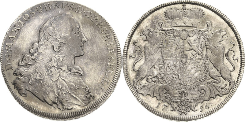 Bayern
Maximilian III. Joseph 1745-1777 Taler 1756, München Mit Laubrand Hahn 3...