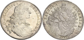 Bayern
Maximilian III. Joseph 1745-1777 Taler 1771, München Mit Randschrift. Madonna Hahn 307 Beierlein 2177 Anm. Davenport 1953 Prachtexemplar. Äuße...