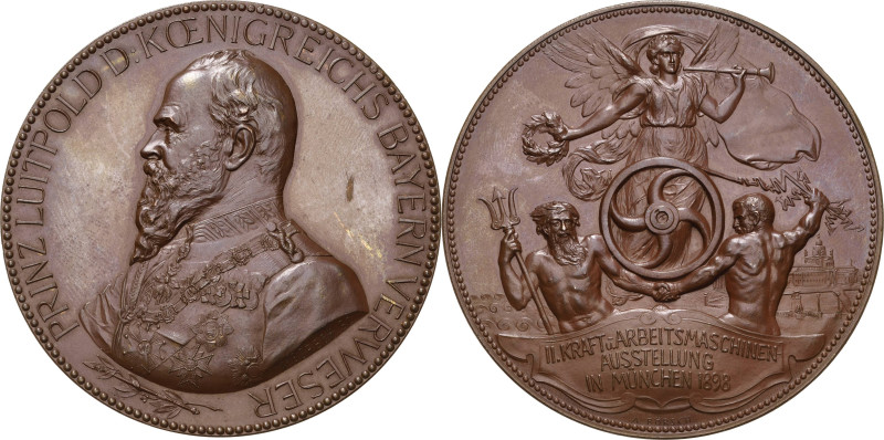 Bayern
Prinzregent Luitpold 1886-1912 Bronzemedaille 1898 (A. Börsch) Auf die 2...