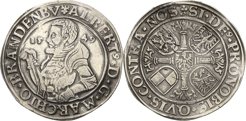 Brandenburg-Franken
Albrecht Alcibiades allein 1541-1554 Taler 1549, Erlangen S...