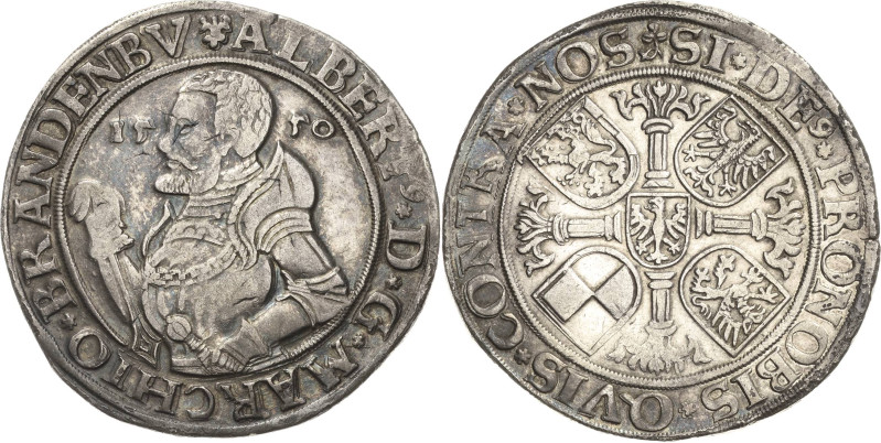 Brandenburg-Franken
Albrecht der Jüngere, allein 1543-1557 Taler 1550, Kreuz-Er...