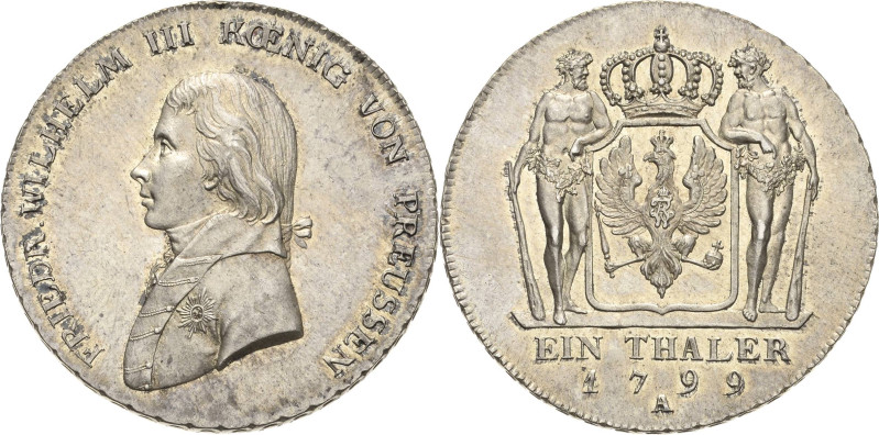 Brandenburg-Preußen
Friedrich Wilhelm III. 1797-1840 Taler 1799, A-Berlin Oldin...