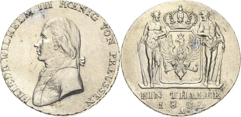 Brandenburg-Preußen
Friedrich Wilhelm III. 1797-1840 Taler 1802, A-Berlin Oldin...