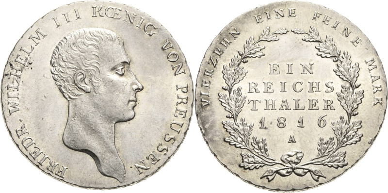 Brandenburg-Preußen
Friedrich Wilhelm III. 1797-1840 Taler 1816, A-Berlin Oldin...