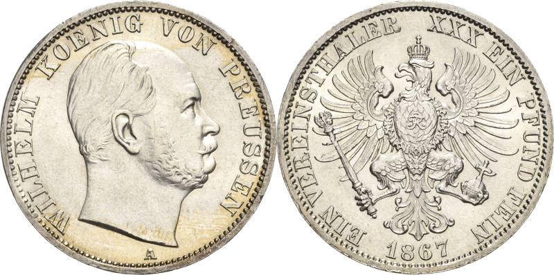 Brandenburg-Preußen
Wilhelm I. 1861-1888 Taler 1867, A-Berlin Olding 405 AKS 99...