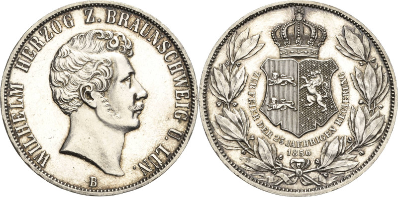 Braunschweig-Wolfenbüttel
Wilhelm 1831-1884 Doppeltaler 1856, B-Hannover 25-jäh...