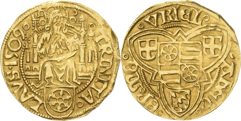 Mainz-Erzbistum
Uriel von Gemmingen 1508-1514 Goldgulden 1509, Mainz Slg. Walth...