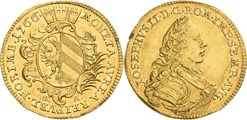 Nürnberg
 Dukat 1766. Mit Titel und Porträt Joseph II Kellner 80 Slg. Erlanger ...