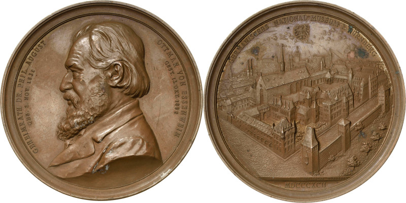 Nürnberg
 Bronzemedaille 1892 (Lauer) Auf den Tod von August Ottmar Essenwein. ...