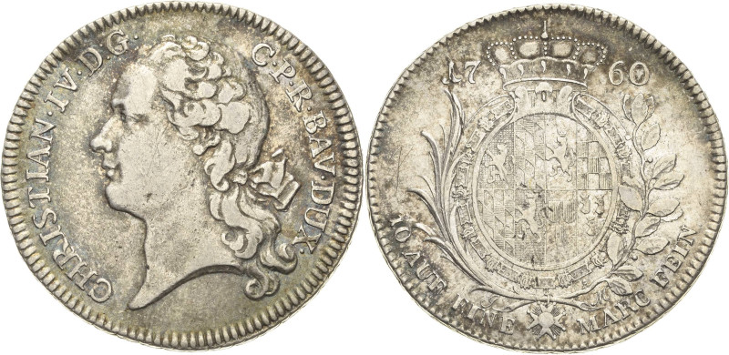 Pfalz-Birkenfeld-Zweibrücken
Christian IV. 1735-1775 Taler 1760, Zweibrücken Ex...