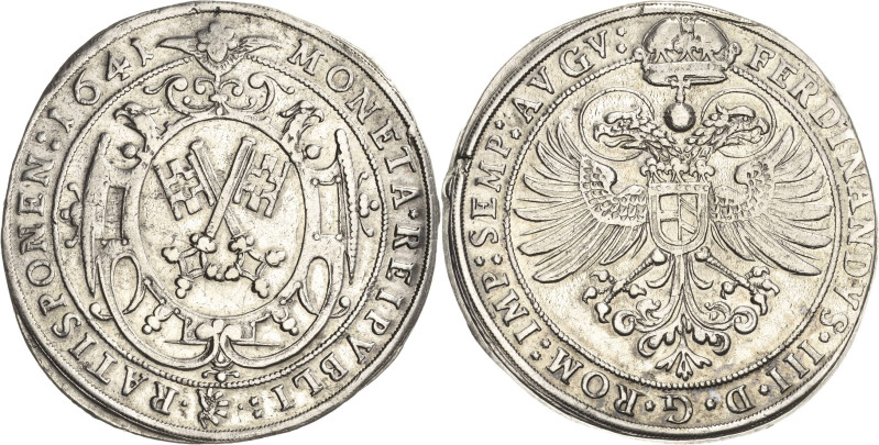 Regensburg-Stadt
 Taler 1641. Mit Titel Ferdinands III Beckenbauer 6128 Davenpo...