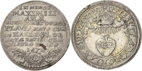 Reuss-Jüngere Linie - Schleiz
Heinrich I. 1640-1692 Doppelgroschen 1678, Schleiz Auf den Tod seiner zweiten Gemahlin, Maximiliane von Hardegg. 9 Zeil...