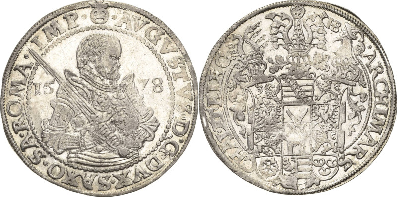 Sachsen-Kurlinie ab 1547 (Albertiner)
August 1553-1586 Taler 1578, HB-Dresden K...