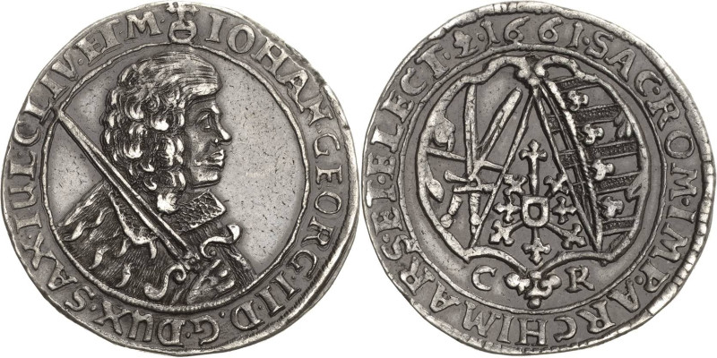 Sachsen-Kurlinie ab 1547 (Albertiner)
Johann Georg II. 1656-1680 Dicker 1/2 Tal...