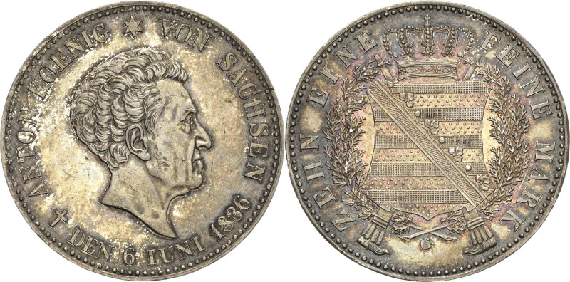 Sachsen-Kurlinie ab 1547 (Albertiner)
Anton 1827-1836 Taler 1836, G-Dresden Auf...