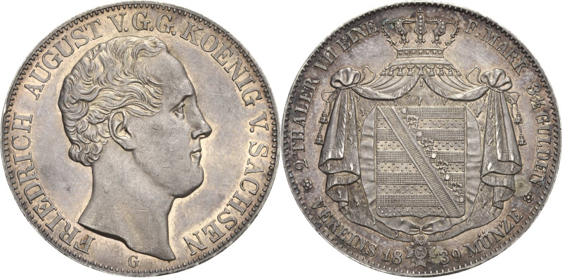 Sachsen-Kurlinie ab 1547 (Albertiner)
Friedrich August II. 1836-1854 Doppeltale...