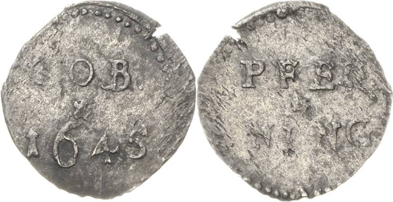 Sachsen-Altenburg 1603-1672
Friedrich Wilhelm II. 1639-1669 Silberpfennig 1645,...