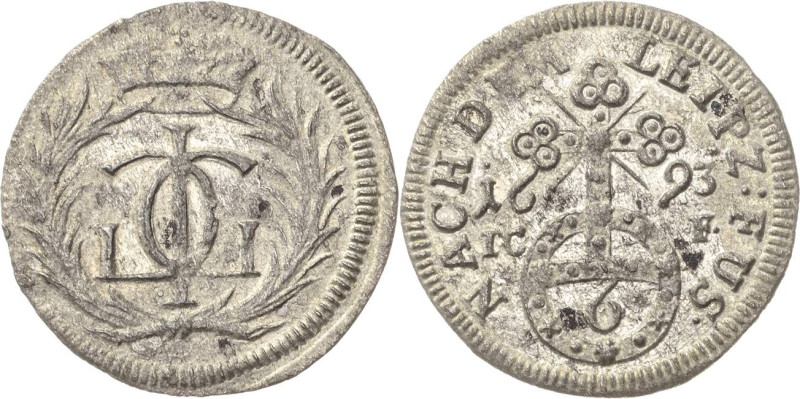 Sachsen-Eisenach
Johann Georg II. 1680-1698 6 Pfennig 1693, ICF-Eisenach Slg. M...