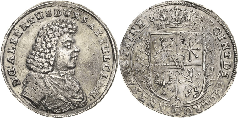 Sachsen-Coburg
Albrecht III. 1680-1699 2/3 Taler 1686, PFC-Coburg KOR 534.3 Gra...