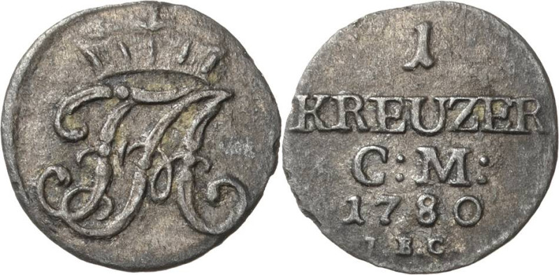 Sachsen-Henneberg
Friedrich August III. von Sachsen 1763-1827 Kreuzer 1780, IEC...