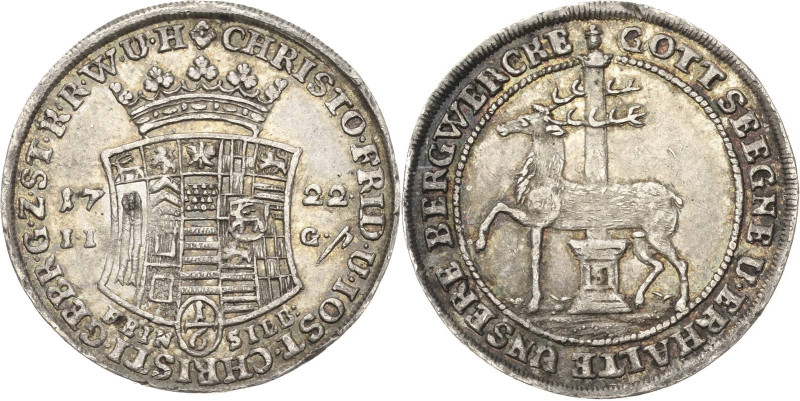 Stolberg-Stolberg
Christoph Friedrich und Jost Christian 1704-1738 1/6 Taler 17...