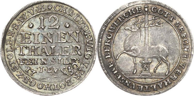 Stolberg-Stolberg
Christoph Ludwig und Friedrich Botho 1739-1761 1/12 Taler 175...