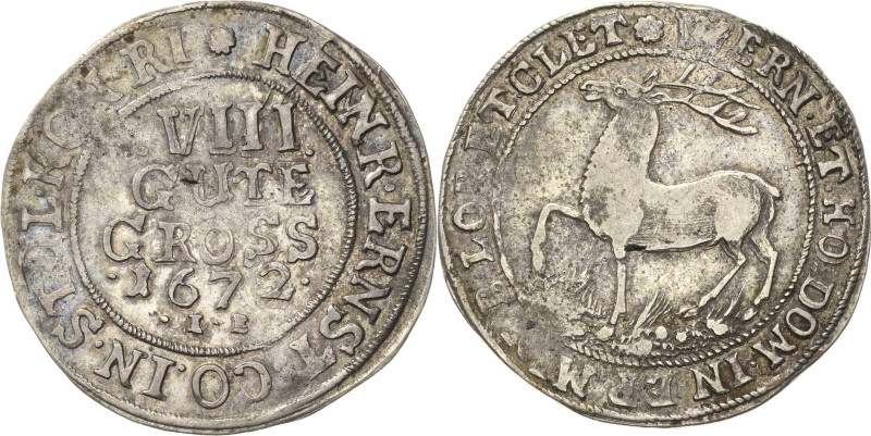 Stolberg-Wernigerode
Heinrich Ernst 1638-1672 VIII Gute Groschen 1672, IB-Werni...