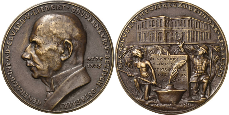 Deutsch-Ostafrika
 Bronzegussmedaille 1925 (Karl Goetz) 75. Geburtstag des ehem...