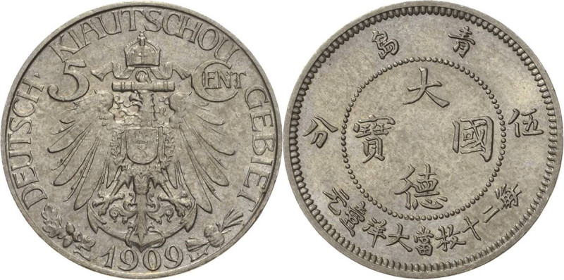 Kiautschou
 5 Cent 1909 (A) Jaeger 729 Vorzüglich-prägefrisch