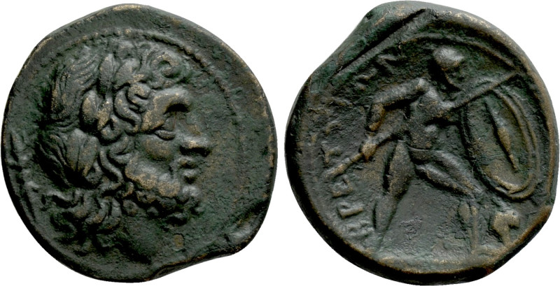 BRUTTIUM. The Brettii. Ae Unit or Drachm (Circa 211-208 BC). 

Obv: Laureate h...