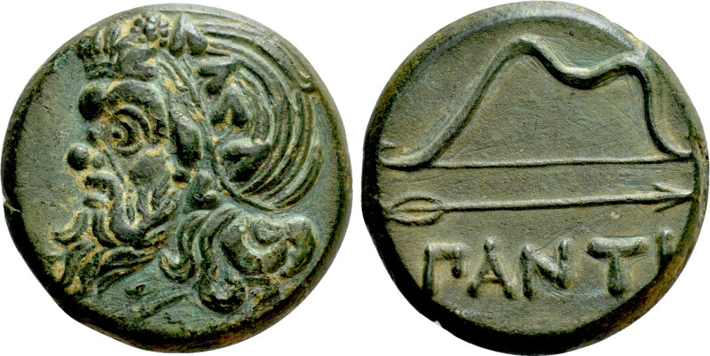 CIMMERIAN BOSPOROS. Pantikapaion. Ae (Circa 340-325 BC). 

Obv: Wreathed head ...