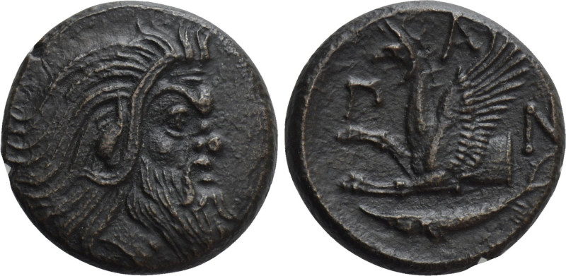 CIMMERIAN BOSPOROS. Pantikapaion. Ae (Circa 310-304/3 BC). 

Obv: Bearded head...