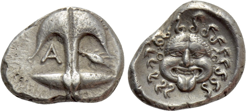 THRACE. Apollonia Pontika. Drachm (Late 5th-4th centuries BC). 

Obv: Upright ...