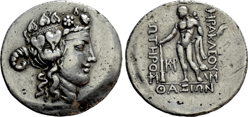 THRACE. Thasos. Tetradrachm (Circa 148-90/80 BC). 

Obv: Head of Dionysos righ...