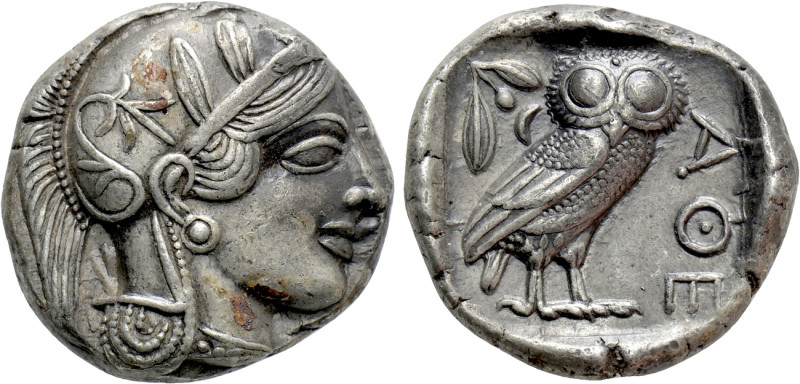 ATTICA. Athens. Tetradrachm (Circa 454-404 BC). 

Obv: Helmeted head of Athena...