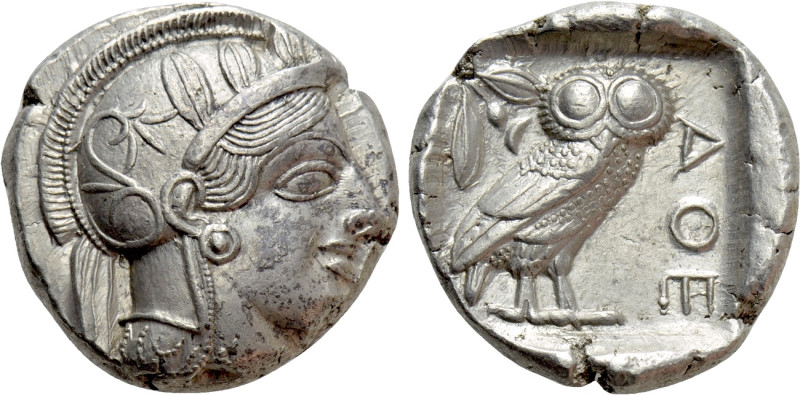 ATTICA. Athens. Tetradrachm (Circa 454-404 BC). 

Obv: Helmeted head of Athena...